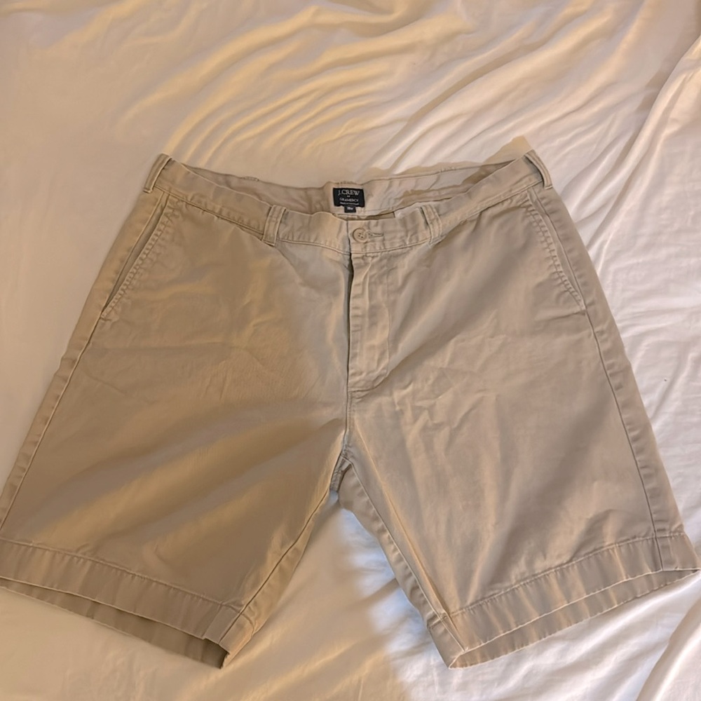 J.CREW Stanton Shorts Mens 38 W Khaki Beige Chino Pockets